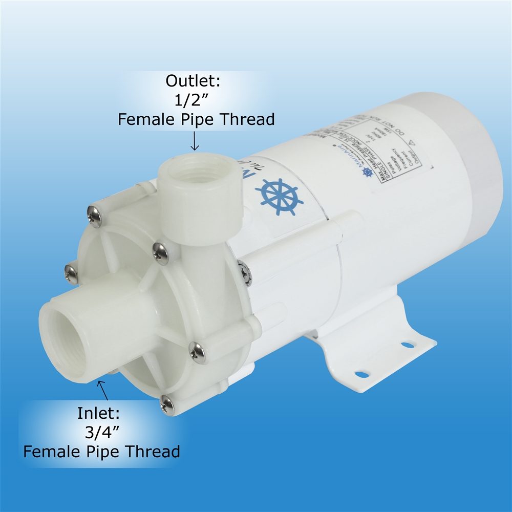 Marine circulation pump MAP600KT, 600 GPH, salt & fresh water 110V